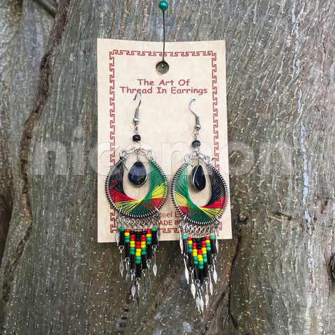Jamaica Rasta Rastafari Empress Irie Earring One Love Marley Reggae Jamaica NEW