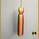 Reggae Handmade Tassel Rasta Africa Afro Jamaica Colors Treaded Large 8"