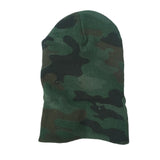 Green Camouflage Beanie Tam Hat Cap Tam Long or Short 100% Acrylic 1 SZ FIT