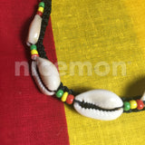 Anklet Bracelet Reggae Forever Rasta Shell Stripe Beaded Band Cuff Reggae Surfer BOHO