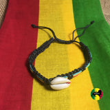 Rasta Shell Stripe Beaded Band Bracelet Wrist Bracelet Cuff Reggae Surfer BOHO