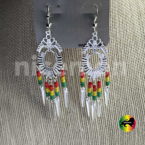 Jamaica Rasta Irie Earrings Marley Reggae Earrings Rastafari Jamaican Style NEW