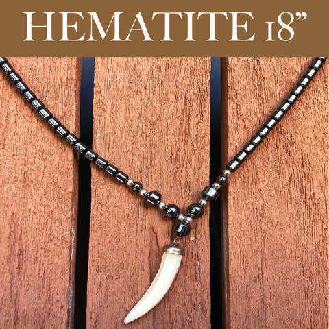 Hematite Choker Necklace Pendant Peace Hematite Fashion Necklace Unisex 18"