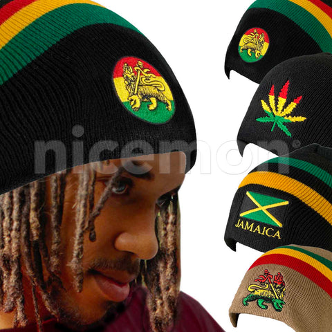 Rasta Beanie Tam Cap Hat Rastafari Selassie Africa Jamaica Reggae Beanie 1SZ FIT