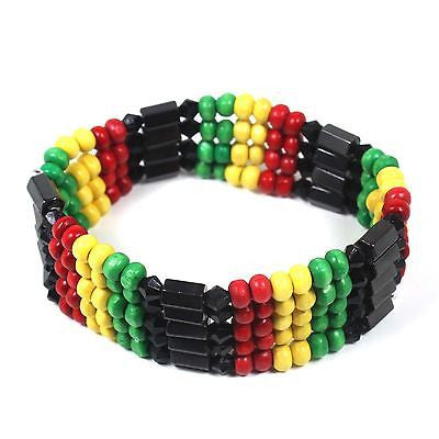 Rasta Jamaica Bahamas Magnet Bracelet Necklace Anklet Reggae 1sz Fit