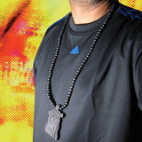 Jesus Christ Yeshua Messiah Wood Necklace Pendant 38"