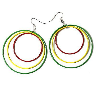 Rasta Rastafari Empress Irie Earring One Love Marley Reggae Jamaica Style New XL
