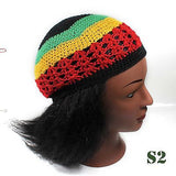 Skullcap Skull Cap Kufi Rasta Surfer Reggae Jamaica Handmade Multi-Color SM fit