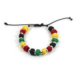 Rasta Cool Bracelet Wrist Band Hippie Hawaii Negril Dub Ras Reggae Marley RGY