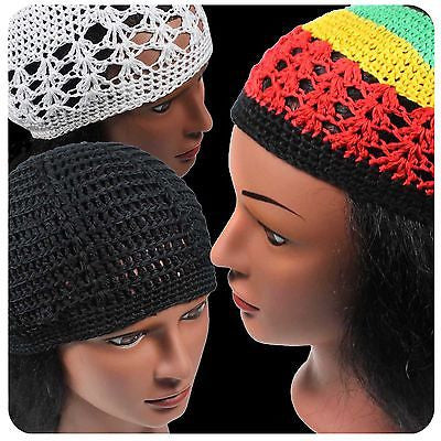 Skullcap Skull Cap Kufi Rasta Surfer Reggae Jamaica Handmade Multi-Color SM fit