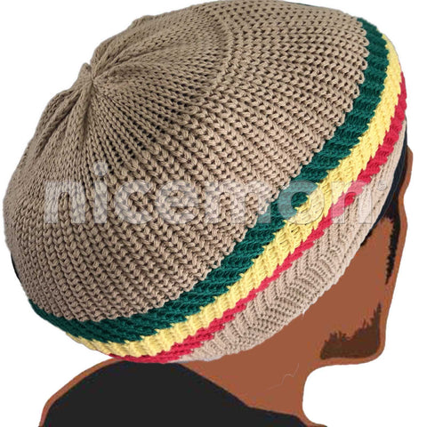 Rasta Dread Dreadlocks Tams Hat Beret Hippie Cap Reggae Marley Jamaica M/L Fit