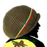 Rasta Roots Peak Natty Dread Cap Hat Selassie Africa Reggae Jamaica Marley XL