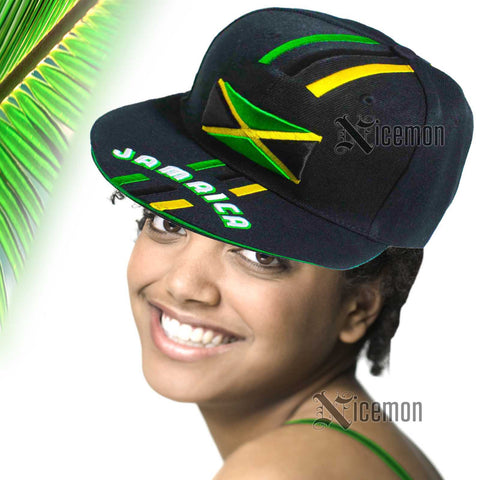 Jamaica Urban Rastafari Roots Flag Hat Snapback Cap Reggae Irie Usain Marley 1SZ