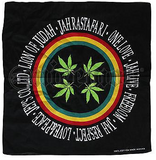 Jamaica Camouflage Jungle Weed Haiti Lion Bandana Rasta 22"x22"