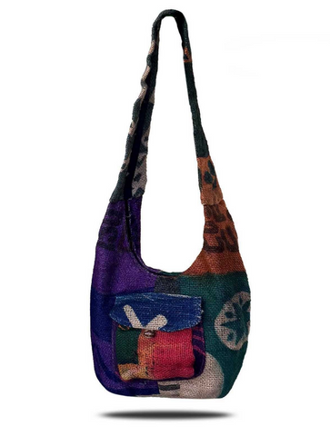 Handmade Burlap Jute Shoulder Messenger Handbag Handbags Bag Bags Hippie JUTE