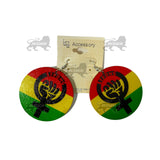 Strong Ankh Power Empress Royalty Jamaica Rasta Earrings Reggae One Love XL