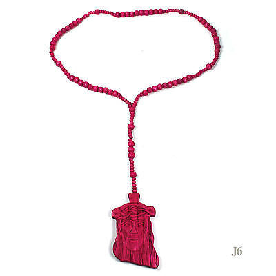 Jesus Christ Yeshua Messiah Wood Necklace Pendant Lord Savior Jesus Christ 38"