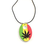 Rasta Ganja Necklace Pendant Jamaica Rastafari Irie Jamaica Reggae Marley 20"