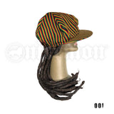 Jamaica Dreadlocks Dread Wig Visor Cap Hat Rastafari Costume Reggae RASTA CAP