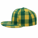 Hip Hop Hiphop Urban Wear Cap Hat Baseball Gangster Brown Checker Cap FITTED